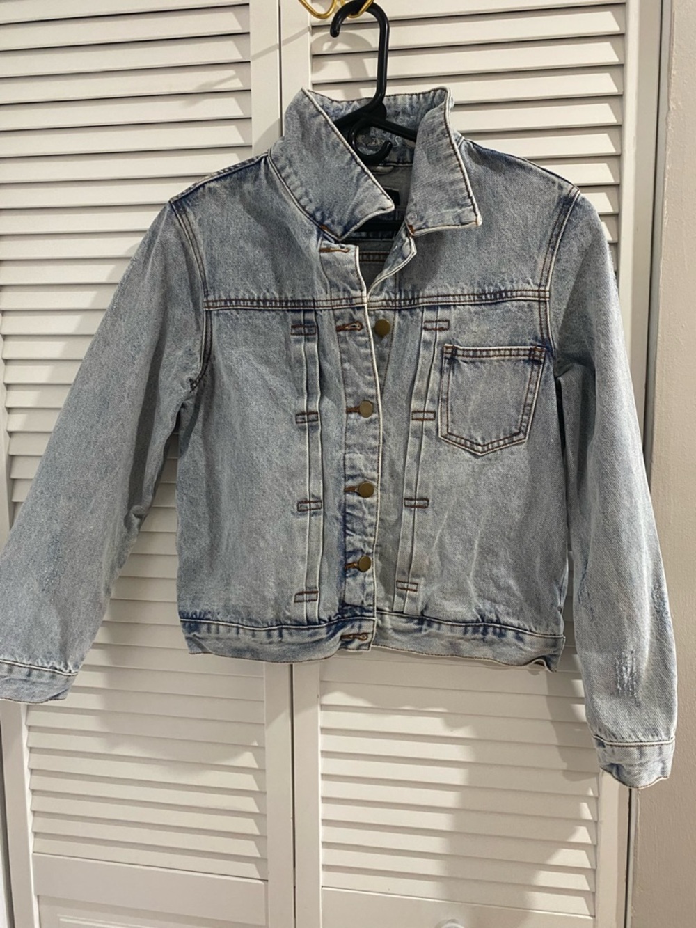 Pomander Place Light Blue Denim Jacket with Black Label